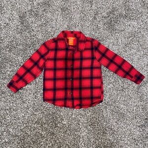 Joe Fresh Kids Red and Black Plaid Button Down Shirt
